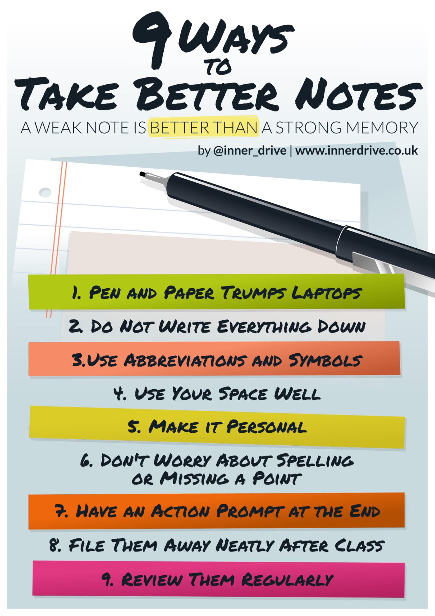 9 ways to improve note taking